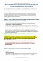Occupational Therapy Study Guide &lpar;PDF&rpar; &vert; &lpar;2026&ndash;2027&rpar; Clinical Practice &vert; Patient Care