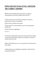 Edpna Practice Exam Actual Questions&NewLine;And Correct Answers