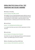 Edpna Practice Exam Actual Test&NewLine;Questions And Solved Answers