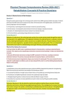 Physical Therapy Comprehensive Review 2026&ndash;2027 Rehabilitation Concepts & Practice Questions