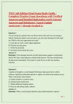 TNCC 9th Edition Final Exam Study Guide &vert; Complete Practice Exam Questions with Verified Answers and Detailed Rationales &lpar;100&percnt; Correct Answers and Solutions&rpar; &vert; Latest Update 2026&sol;2027 &vert; Already Graded A&plus;