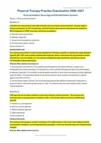 Physical Therapy Practice Exam &lpar;PDF&rpar; &vert; &lpar;2026&ndash;2027&rpar; Musculoskeletal &vert; Neurological