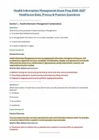 Health Information Management Exam Prep &lpar;PDF&rpar; &vert; &lpar;2026&ndash;2027&rpar; Healthcare Data &vert; Privacy