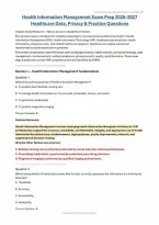 Health Information Management Exam Prep &lpar;PDF&rpar; &vert; &lpar;2026&ndash;2027&rpar; Healthcare Data &vert; Privacy