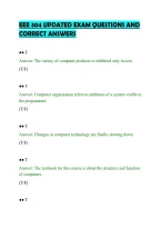 Eee 304 Updated Exam Questions And&NewLine;Correct Answers