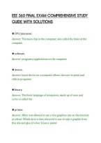 Eee 360 Final Exam Comprehensive Study&NewLine;Guide With Solution