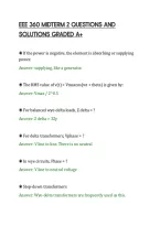 Eee 360 Midterm 2 Questions And&NewLine;Solutions Graded A&plus;