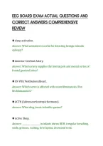 Eeg Board Exam Actual Questions And&NewLine;Correct Answers Comprehensive&NewLine;Review