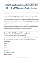 Medical Coding Review &lpar;PDF&rpar; &vert; &lpar;2026&rpar; ICD-10-CM Practice Questions &vert; CPT Concepts