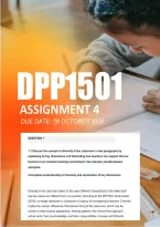 DPP1501 Assignment 4 Portfolio Semester 2 Answers 2026 - Due 28 October 2026