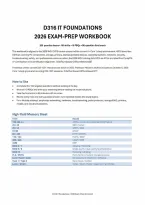 WGU D316 IT Foundations Exam Prep Workbook&colon; 200 Practice Questions&comma; 10 PBQs & 90-Question Final Mock &lpar;CompTIA A&plus; Core 1&rpar; with correct answers