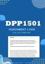 DPP1501 Assignment 4 2026 Portfolio &vert; Distinction - Due 28 October 2026