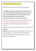 Chamberlain NR605 Final Exam &lpar;PDF&rpar; &vert; &lpar;2026&rpar; Psychiatric Mental Health Questions &vert; NR605