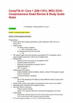 CompTIA A&plus; Core 1 &lpar;220-1101&rpar;- WGU D316 - Comprehensive Exam Review & Study Guide Notes&period;pdf&NewLine;&NewLine;