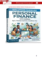 Solution Manual for Personal Finance&comma; 14th Edition by E&period; Thomas Garman & Jonathan Fox &vert; Chapters 1-17 Complete &vert; Verified Answers to All Questions&comma; Problems & Cases
