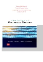SOLUTION MANUAL FOR Principles Of Corporate Finance 14th Edition By Richard Brealey&comma; Stewart Myers&comma; ALL Chapters &lpar;1 - 34&rpar; Complete Solutions
