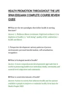 Health Promotion Throughout The Life&NewLine;Span Edelman Complete Course Review&NewLine;Guide