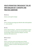 Health Promotion Throughout The Life&NewLine;Span Edelman Key Concepts And&NewLine;Practice Questions&NewLine;