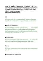 Health Promotion Throughout The Life&NewLine;Span Edelman Practice Questions And&NewLine;Detailed Solutions&NewLine;