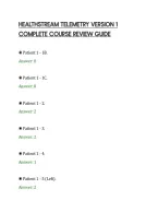 Healthstream Telemetry Updated&NewLine;Actual Questions And Correct&NewLine;Answers Exam Script