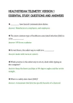 Healthstream Telemetry Version 1&NewLine;Comprehensive Study Questions And&NewLine;Answers