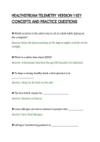 Healthstream Telemetry Version 1&NewLine;Essential Study Questions And Answers