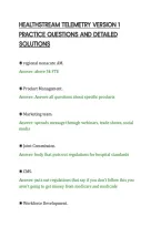 Healthstream Telemetry Version 1 Key&NewLine;Concepts And Practice Questions