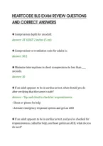 Heartcode Bls Exam Review Questions&NewLine;And Correct Answers
