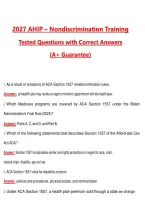 AHIP Nondiscrimination Training &lpar;Latest 2026&sol;2027&rpar; Questions with Correct Answers Pass the Exam&comma; 100&percnt; Verified