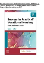 Test Bank for Success in Practical&sol;Vocational Nursing&colon; From Student to Leader&comma; 10th Edition by Lisa Carroll & Janyce L&period; Collier &vert; Complete Chapters 1&ndash;19 &vert; Questions & Answers 2027