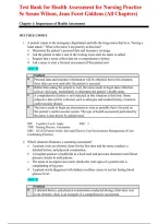 Test Bank for Health Assessment for Nursing Practice &NewLine;5e Susan Wilson&comma; Jean Foret Giddens &lpar;All Chapters&rpar;