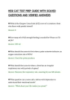 Hesi Cat Test Prep Guide With Solved&NewLine;Questions And Verified Answers