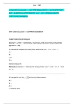 Wgu C958 Calculus I &mdash; Comprehensive Exam&mdash; Complete Study - &NewLine;Exam Questions Latest Edition 2026 &ndash; 2027  Version Solved &NewLine;Questions & Answers