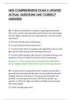 Hesi Comprehensive Exam A Updated&NewLine;Actual Questions And Correct&NewLine;Answers