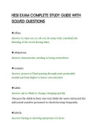 Hesi Exam Complete Study Guide With&NewLine;Solved Questions