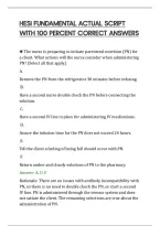 Hesi Fundamental Actual Script&NewLine;With 100 Percent Correct Answers