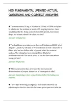 Hesi Fundamental Updated Actual&NewLine;Questions And Correct Answers