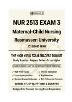 NUR 2513 &sol; NUR 2513 Exam 3 &mdash; Maternal-Child&NewLine;Nursing &vert; Rasmussen University &vert; 2026&sol;2027 Exam Prep &plus; Practice 100 Q&A &plus;&NewLine;Rationales