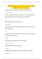 NCCER Electrical Exam Questions with&NewLine;Verified Correct Answers
