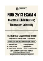 NUR 2513 &sol; NUR 2513 Exam 4 &mdash; Maternal-Child&NewLine;Nursing &vert; Rasmussen University &vert; 2026&sol;2027 Exam Prep &plus; Practice 100 Q&A &plus;&NewLine;Rationales