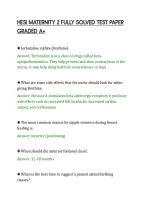 Hesi Maternity 2 Fully Solved Test Paper&NewLine;Graded A&plus;