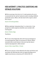 Hesi Maternity 2 Practice Questions And&NewLine;Detailed Solutions&NewLine;