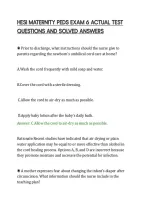Hesi Maternity Peds Exam 6 Actual Test&NewLine;Questions And Solved Answers