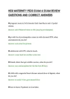 Hesi Maternity Peds Exam 6 Exam Review&NewLine;Questions And Correct Answers&NewLine;