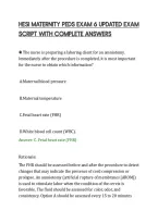 Hesi Maternity Peds Exam 6 Updated Exam&NewLine;Script With Complete Answers