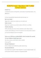 BUNDLE OF Nur170  QUESTIONS WITH VERIFIED CORRECT ANSWERS
