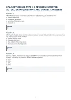 Epa Section 608 Type Ii &lpar; Revision&rpar; Updated&NewLine;Actual Exam Questions And Correct Answers
