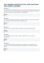 Epic Training Updated Actual Exam Questions&NewLine;And Correct Answers