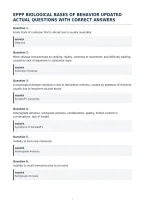 Eppp Biological Bases Of Behavior Updated&NewLine;Actual Questions With Correct Answers