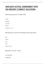 Hesi Math Actual Assessment With&NewLine;100 Percent Correct Solutions